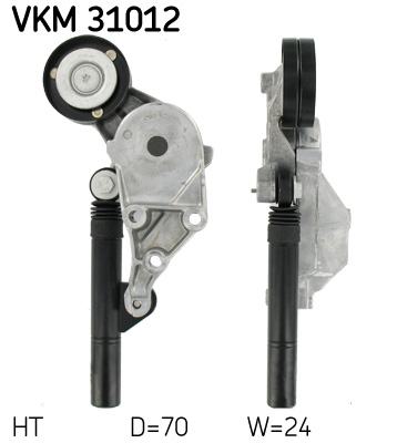 SKF VKM 31012 Rullo tenditore, Cinghia Poly-V-Rullo tenditore, Cinghia Poly-V-Ricambi Euro